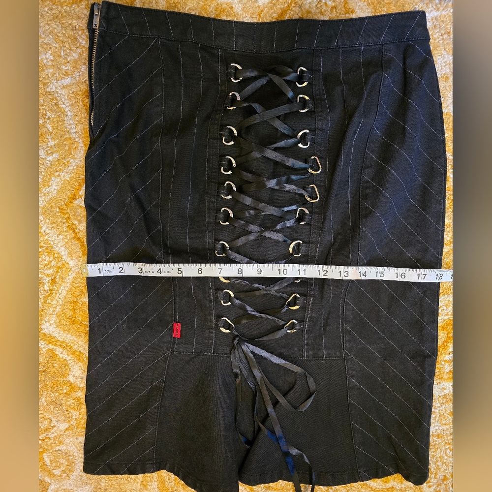 Tripp NYC Corset Back Pinstripe Pencil Skirt L - Picture 3 of 6